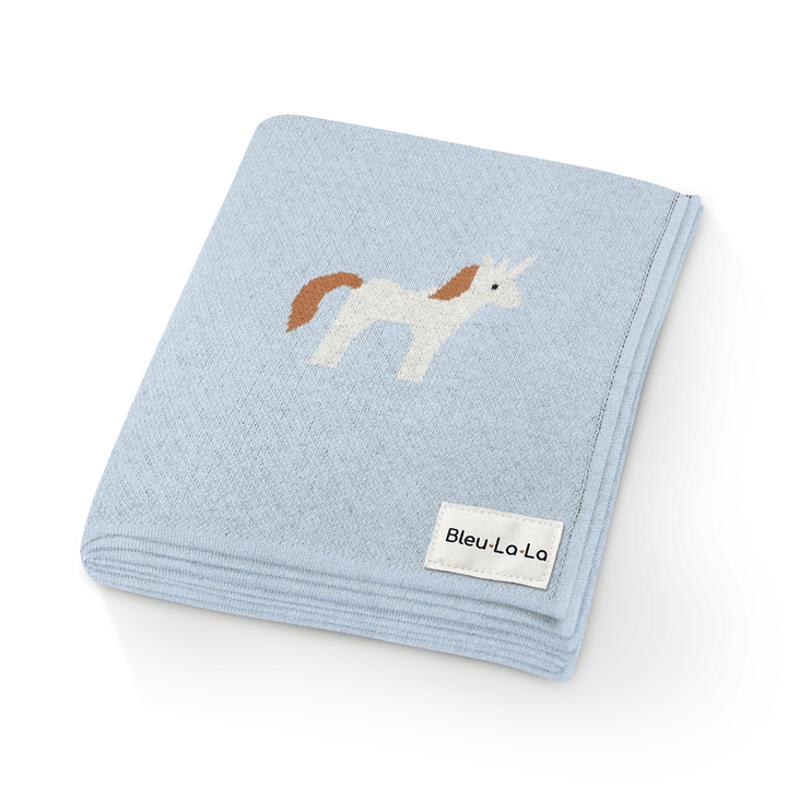 Knit Unicorn Blanket - GiFTiFY