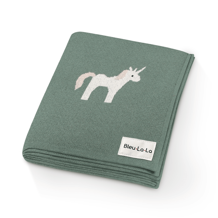 Knit Unicorn Blanket - GiFTiFY