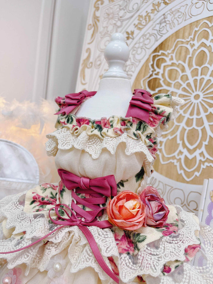 High quality Rosé Blossom Couture Dog Dress & Hat Set - GiFTiFY