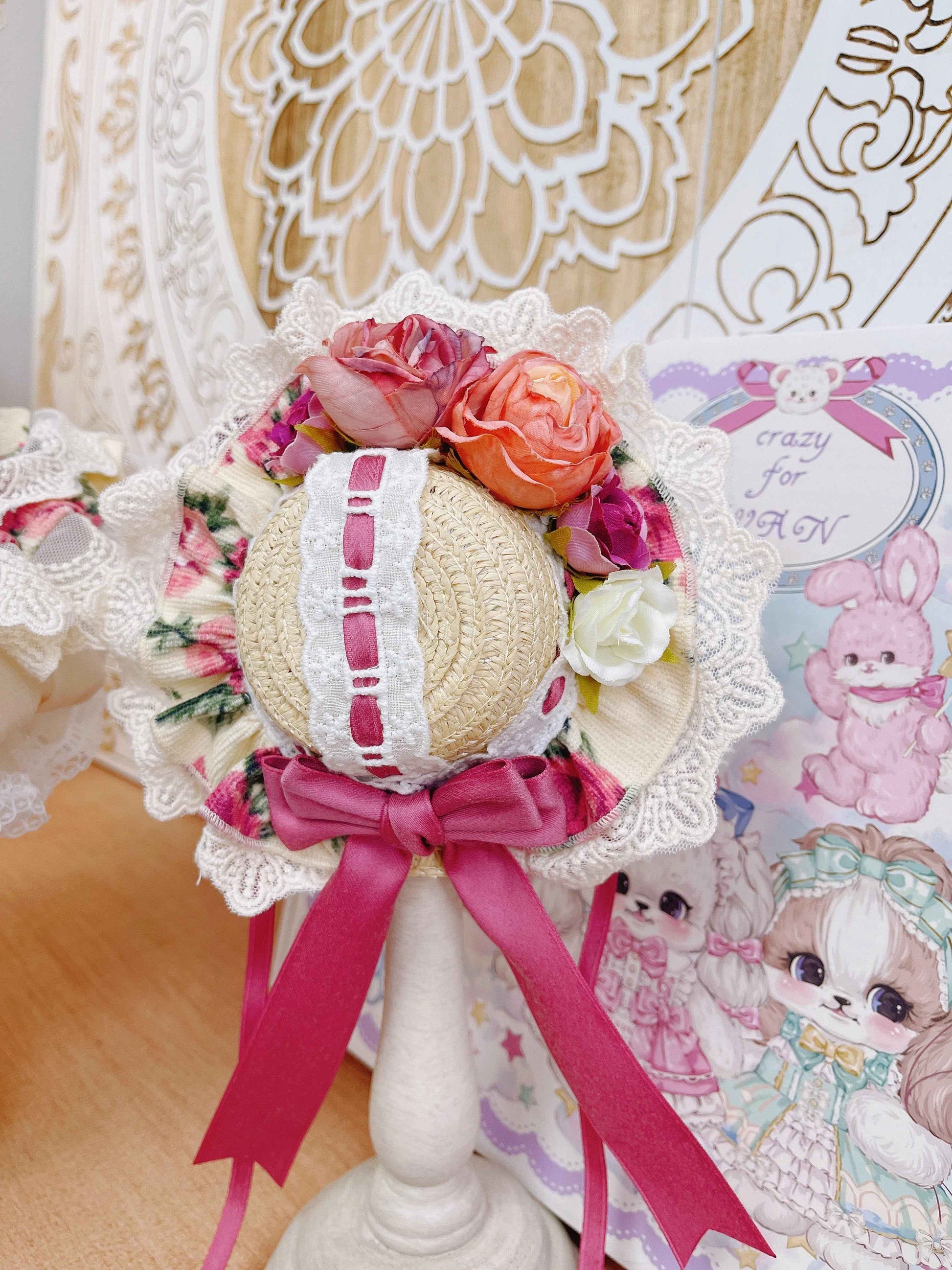 High quality Rosé Blossom Couture Dog Dress & Hat Set