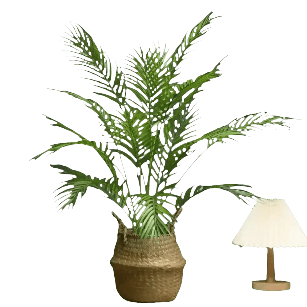 Palm Plant Table Lamp Home Garden Party Decor Artificial Flowers by Kmitang Official Store