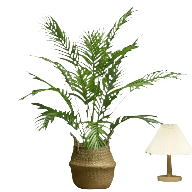 Palm Plant Table Lamp Home Garden Party Decor Artificial Flowers by Kmitang Official Store
