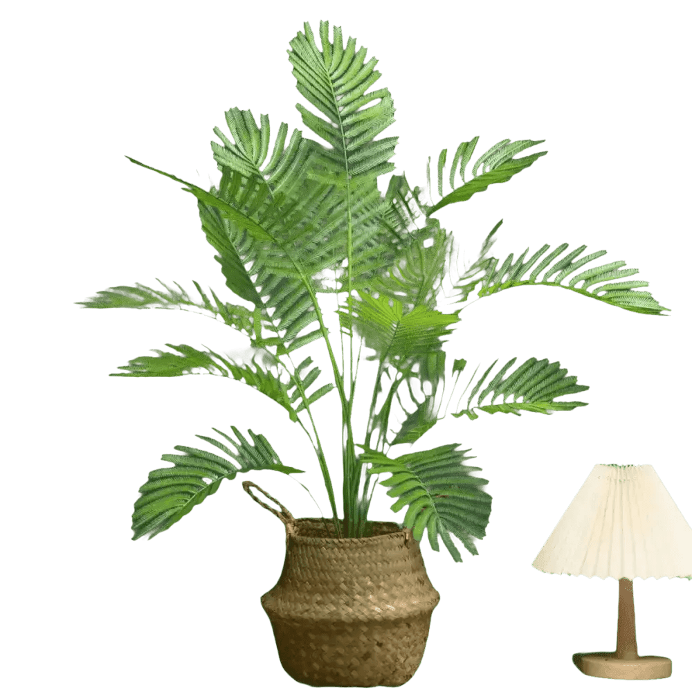 Palm Plant Table Lamp Home Garden Party Decor Artificial Flowers by Kmitang Official Store