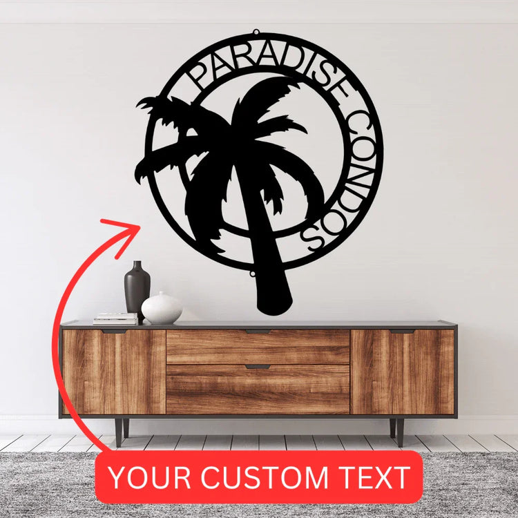Palm Tree Personalized Gifts - Custom Metal Sign - GiFTiFY