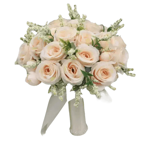 Peach Rose Wedding Bouquet - GiFTiFY