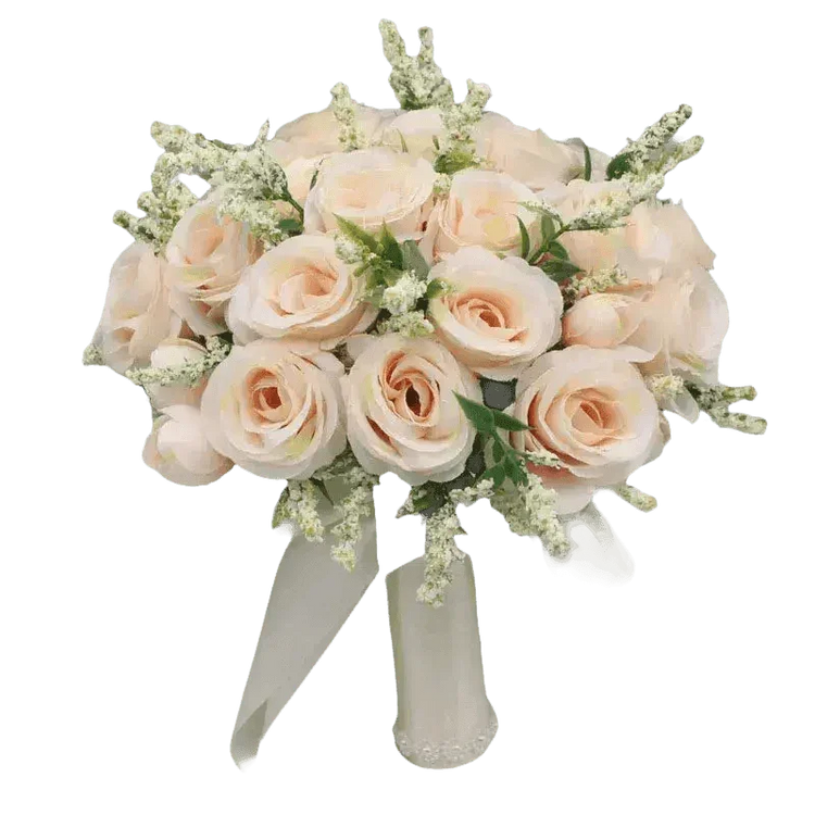 Peach Rose Wedding Bouquet - GiFTiFY