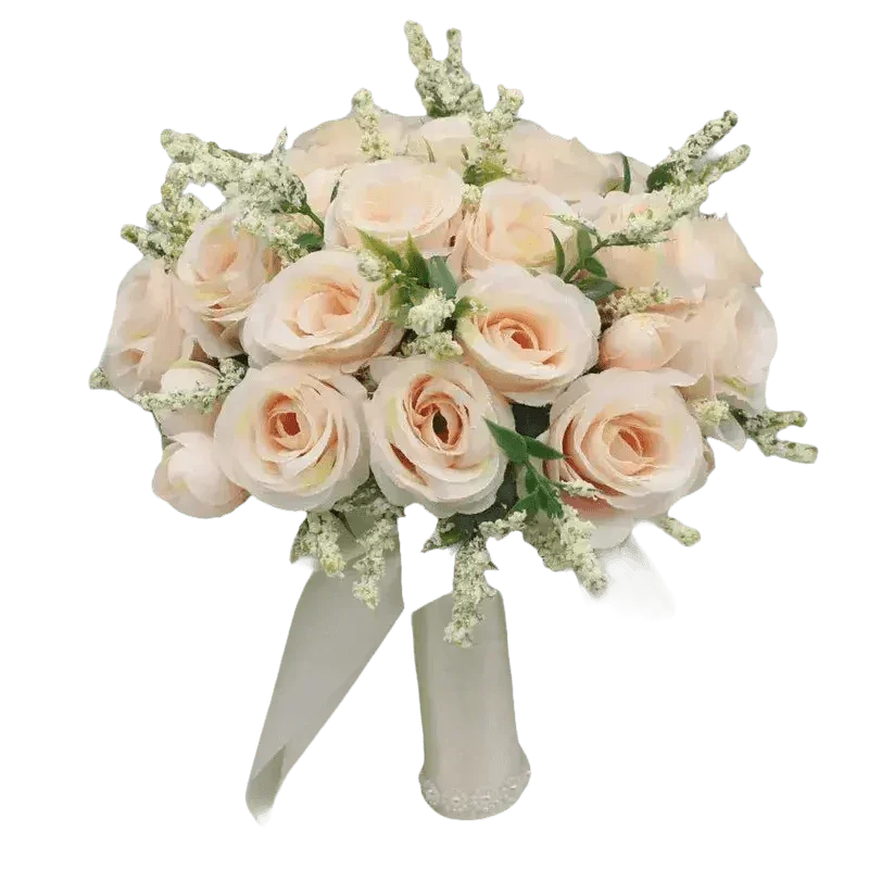 Peach Rose Wedding Bouquet - GiFTiFY