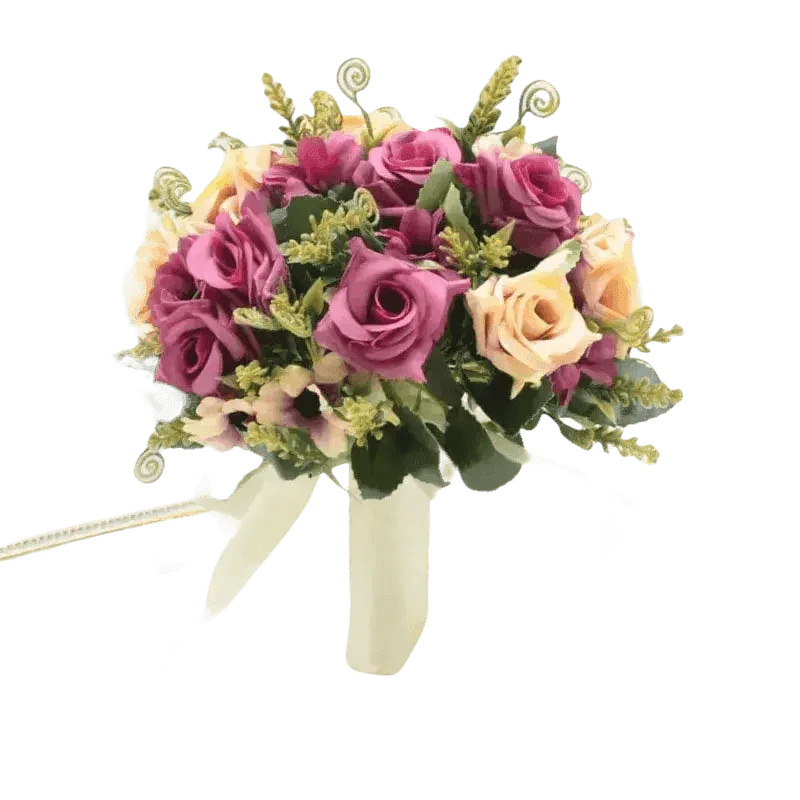 Peach Rose Wedding Bouquet - GiFTiFY