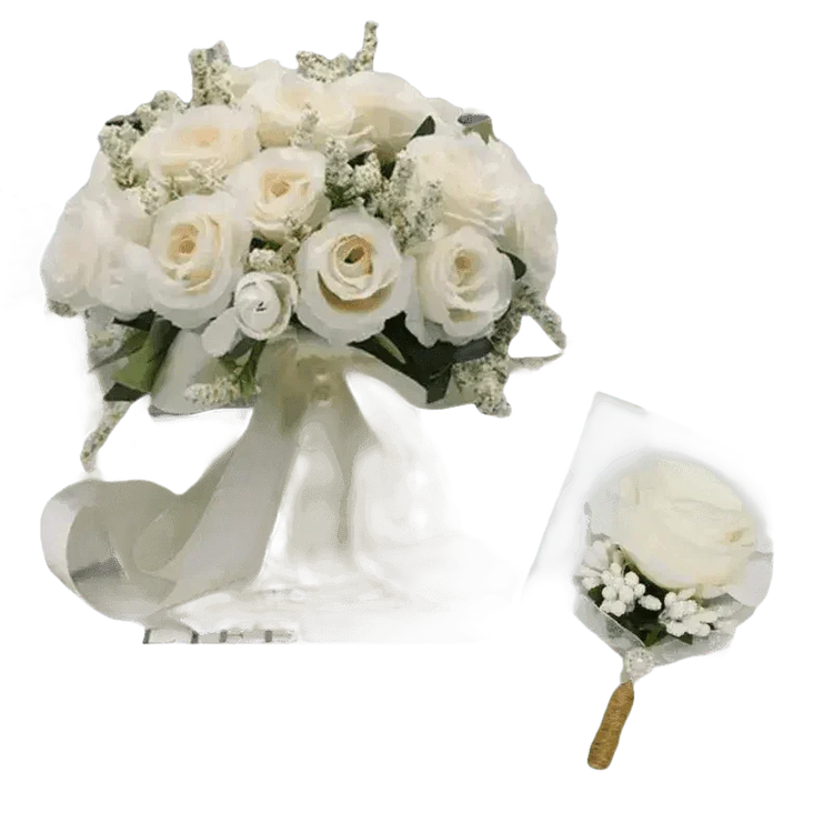 Peach Rose Wedding Bouquet - GiFTiFY