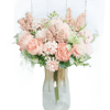 Peach Pink Roses Artificial Flowers Vase - GiFTiFY