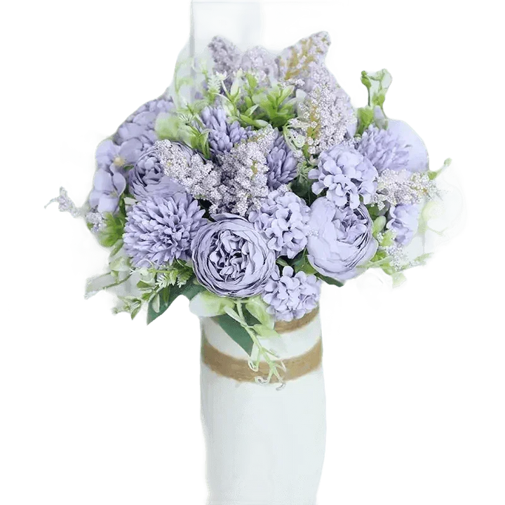 Peach Pink Roses Artificial Flowers Vase - GiFTiFY