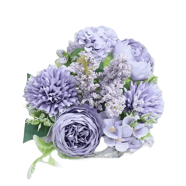 Peach Pink Roses Artificial Flowers Vase - GiFTiFY