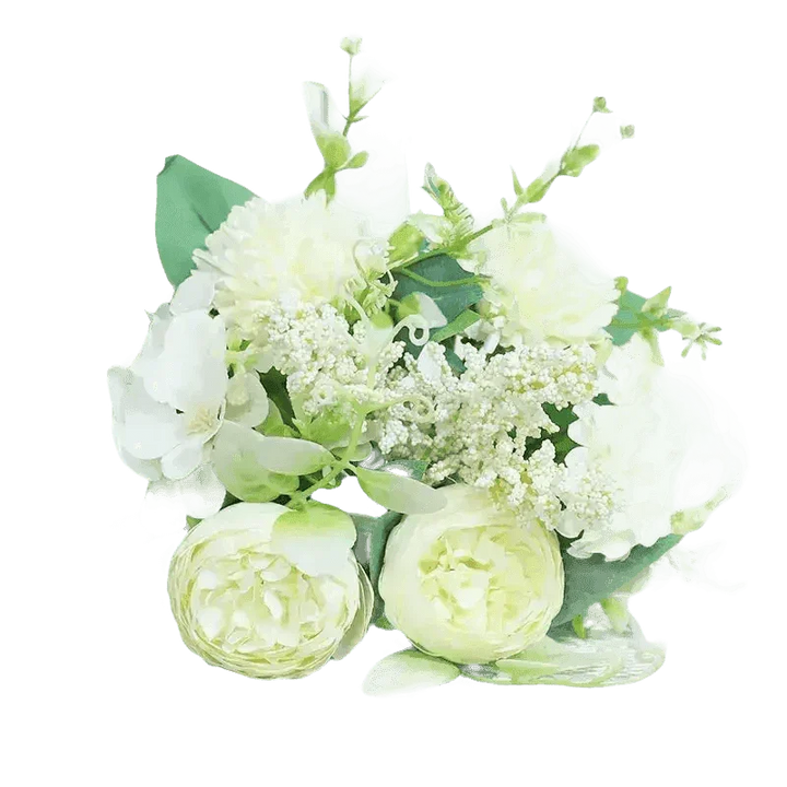 Peach Pink Roses Artificial Flowers Vase - GiFTiFY