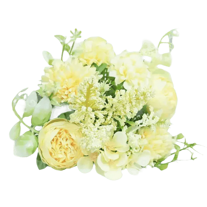 Peach Pink Roses Artificial Flowers Vase - GiFTiFY