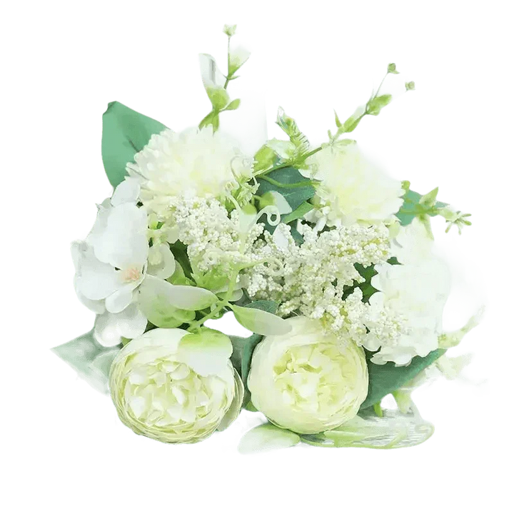 Peach Pink Roses Artificial Flowers Vase - GiFTiFY