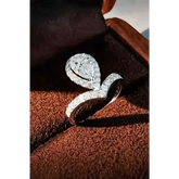 Pear Diamond Ring Teardrop Moissanite Ring Moissanite Teardrop Ring Picture Carat Moissanite Teardrop Ring - GiFTiFY