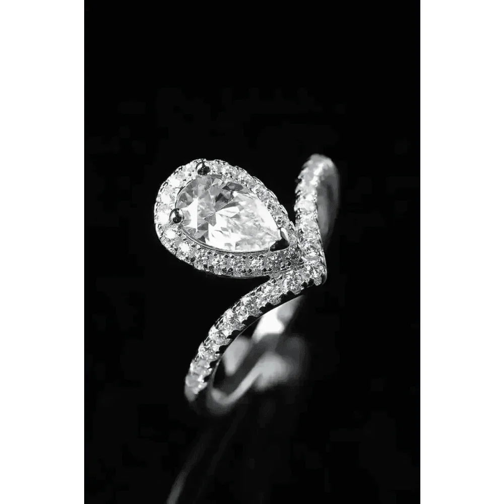 Pear Diamond Ring Teardrop Moissanite Ring Moissanite Teardrop Ring Picture Carat Moissanite Teardrop Ring - GiFTiFY