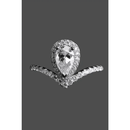 Pear Diamond Ring Teardrop Moissanite Ring Moissanite Teardrop Ring Picture Carat Moissanite Teardrop Ring - GiFTiFY