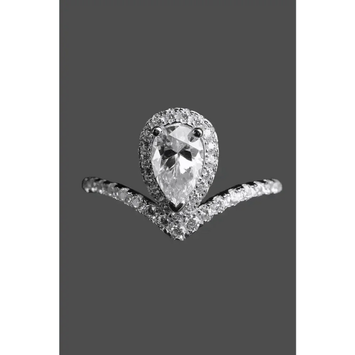 Pear Diamond Ring Teardrop Moissanite Ring Moissanite Teardrop Ring Picture Carat Moissanite Teardrop Ring - GiFTiFY
