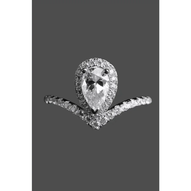 Pear Diamond Ring Teardrop Moissanite Ring Moissanite Teardrop Ring Picture Carat Moissanite Teardrop Ring - GiFTiFY