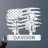 Personalized Motocross Metal Sign – Custom Father and Son Gift, Motocross Family Decor - GiFTiFY