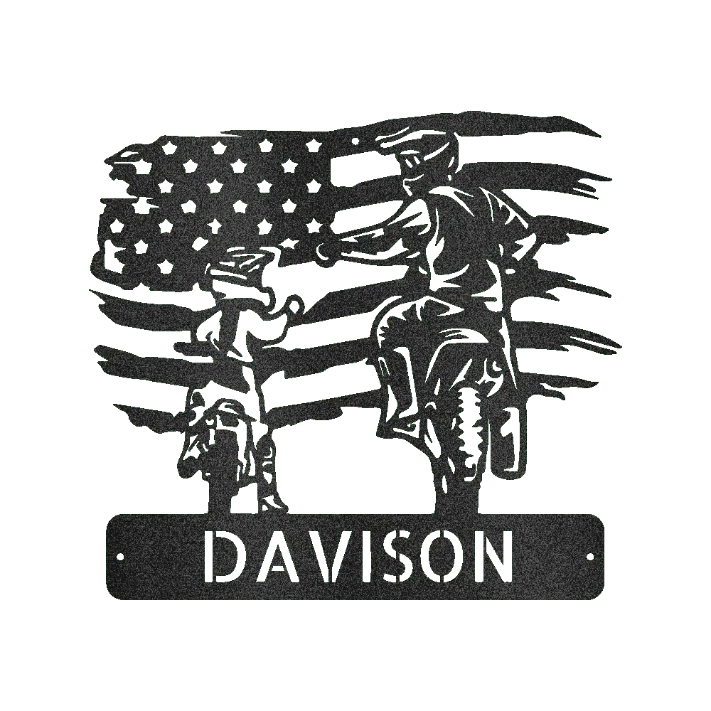Personalized Motocross Metal Sign – Custom Father and Son Gift, Motocross Family Decor - GiFTiFY