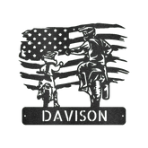 Personalized Motocross Metal Sign – Custom Father and Son Gift, Motocross Family Decor - GiFTiFY