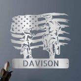 Personalized Motocross Metal Sign – Custom Father and Son Gift, Motocross Family Decor - GiFTiFY
