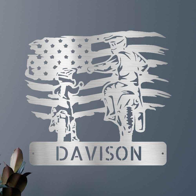 Personalized Motocross Metal Sign – Custom Father and Son Gift, Motocross Family Decor - GiFTiFY