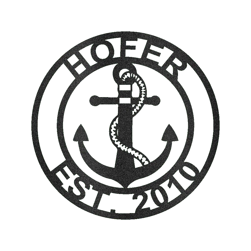 Anchor Family Name Personalized Gifts - Custom Metal Sign - GiFTiFY