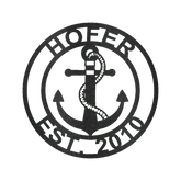 Anchor Family Name Personalized Gifts - Custom Metal Sign - GiFTiFY