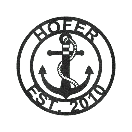 Anchor Family Name Personalized Gifts - Custom Metal Sign - GiFTiFY