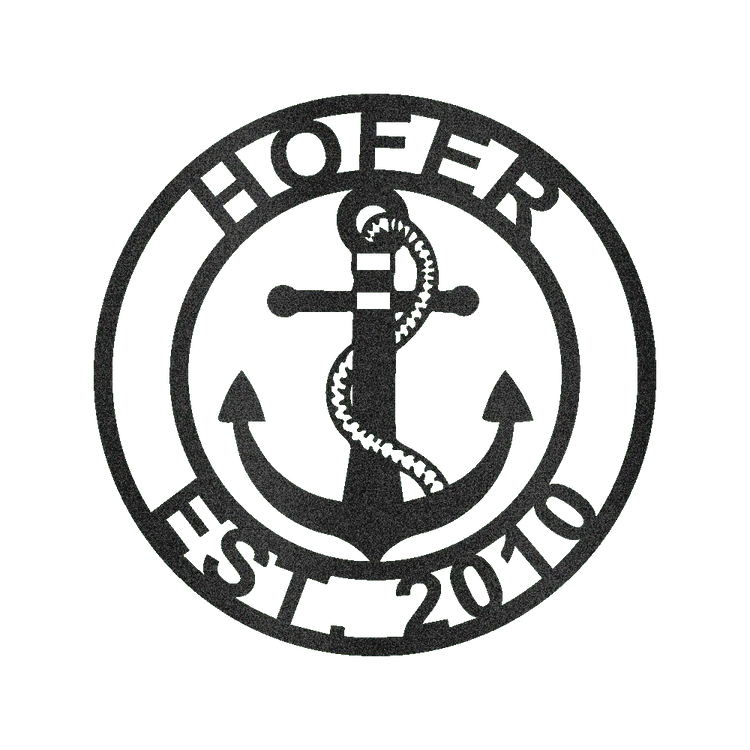 Anchor Family Name Personalized Gifts - Custom Metal Sign - GiFTiFY