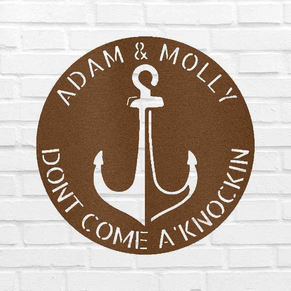 Anchor Plaque Personalized Gifts - Custom Metal Sign - GiFTiFY