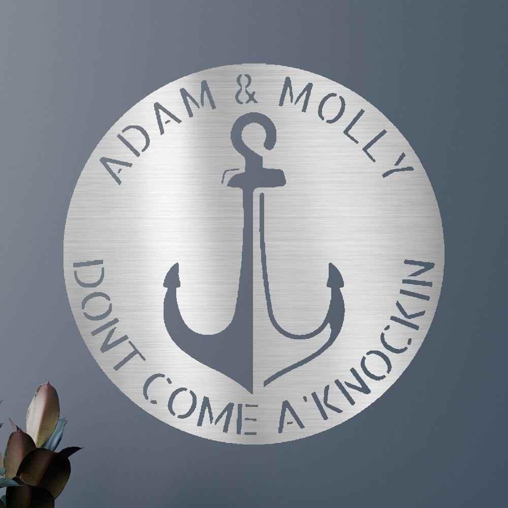 Anchor Plaque Personalized Gifts - Custom Metal Sign - GiFTiFY