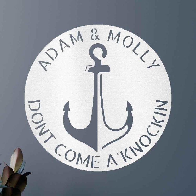 Anchor Plaque Personalized Gifts - Custom Metal Sign - GiFTiFY