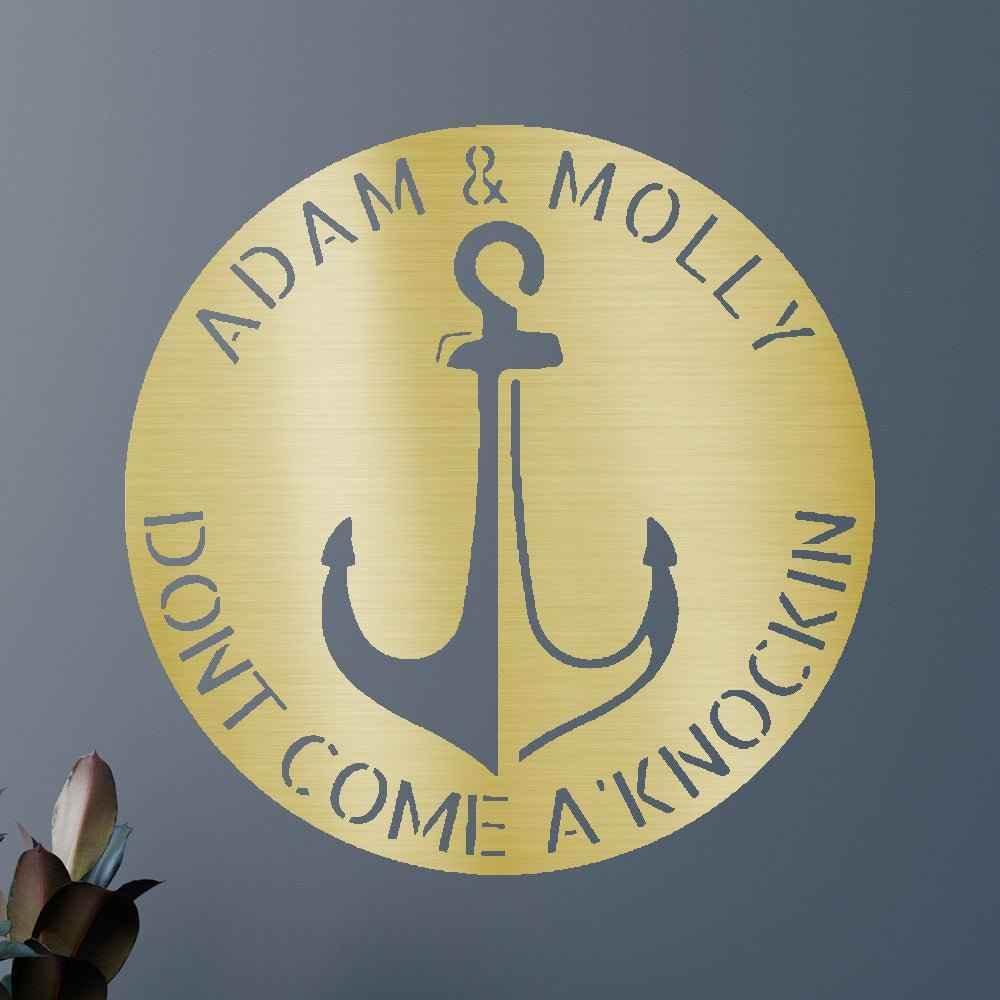 Anchor Plaque Personalized Gifts - Custom Metal Sign - GiFTiFY