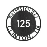 Bold Circle Home Address Personalized Gifts - Custom Metal Sign - GiFTiFY