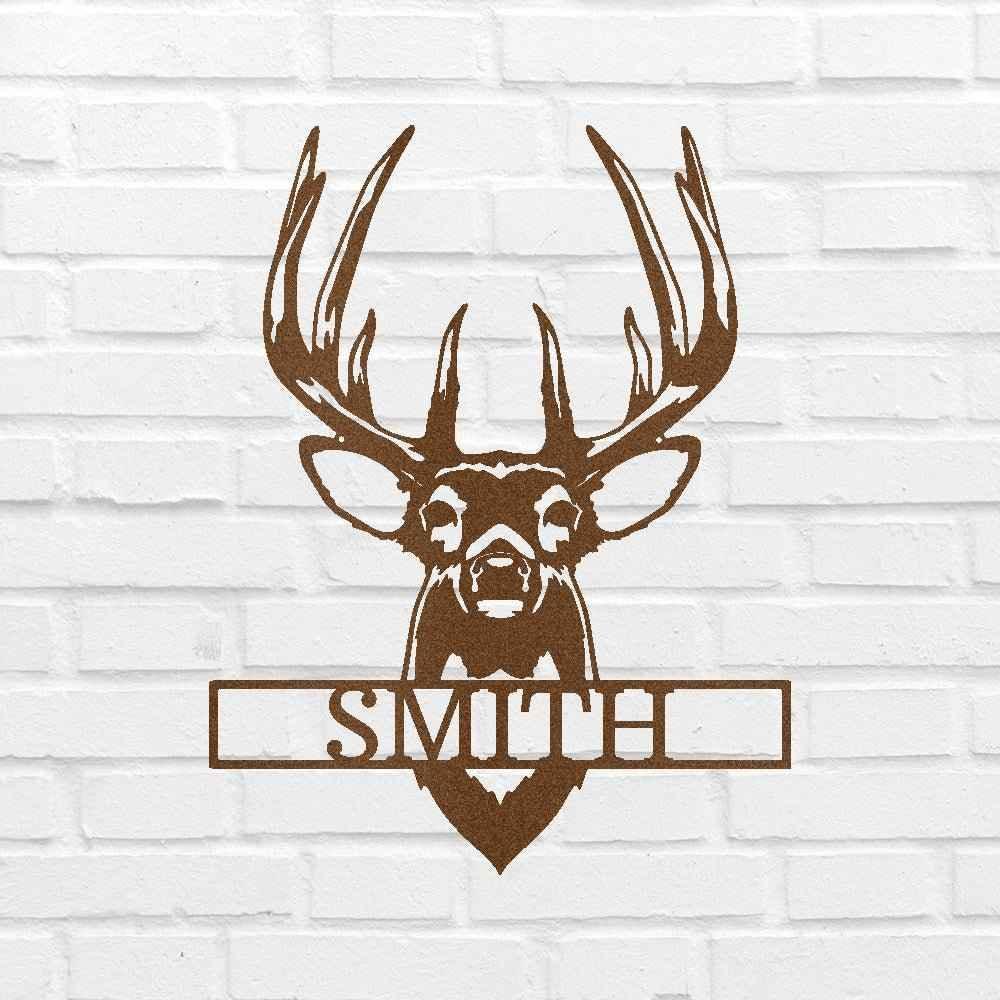 Buck Mount Deer Personalized Gifts - Custom Metal Sign - GiFTiFY