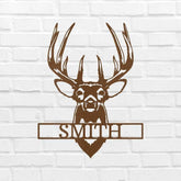 Buck Mount Deer Personalized Gifts - Custom Metal Sign - GiFTiFY