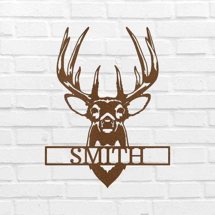 Buck Mount Deer Personalized Gifts - Custom Metal Sign - GiFTiFY