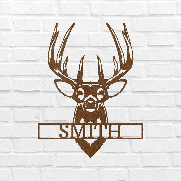 Buck Mount Deer Personalized Gifts - Custom Metal Sign - GiFTiFY