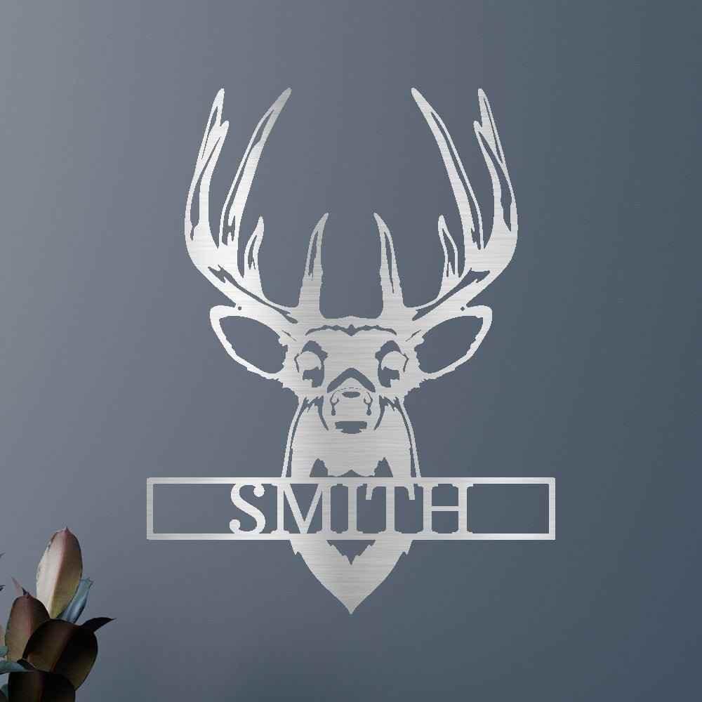 Buck Mount Deer Personalized Gifts - Custom Metal Sign - GiFTiFY