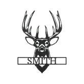 Buck Mount Deer Personalized Gifts - Custom Metal Sign - GiFTiFY
