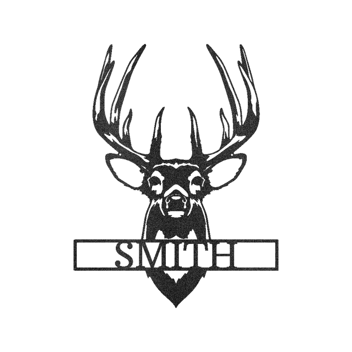 Buck Mount Deer Personalized Gifts - Custom Metal Sign - GiFTiFY