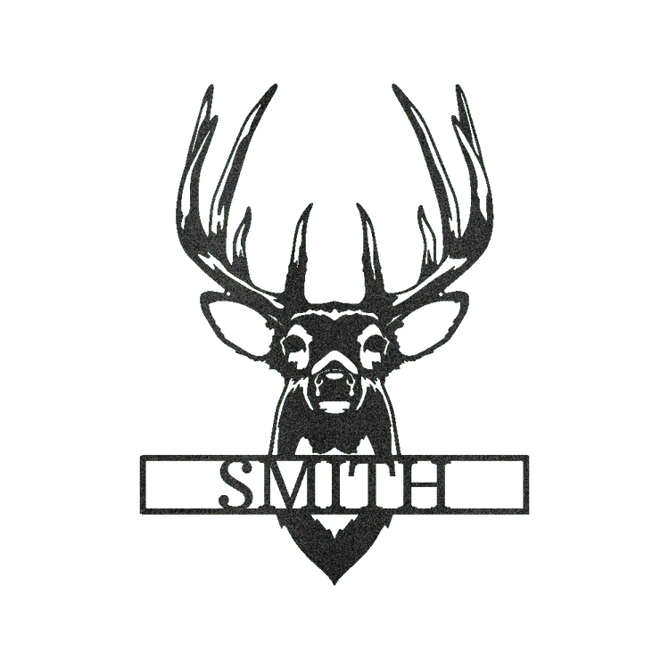 Buck Mount Deer Personalized Gifts - Custom Metal Sign - GiFTiFY