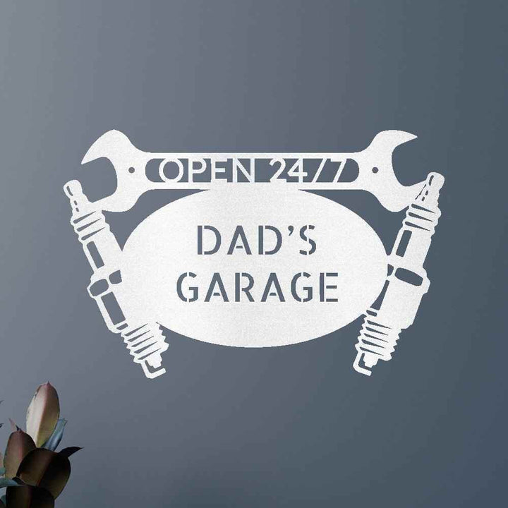 Car Dad's Garage Personalized Gifts - Custom Metal Sign - GiFTiFY