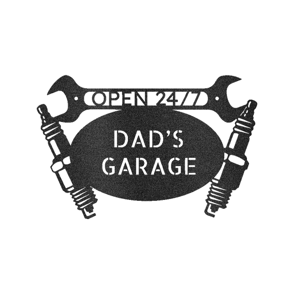 Car Dad's Garage Personalized Gifts - Custom Metal Sign - GiFTiFY