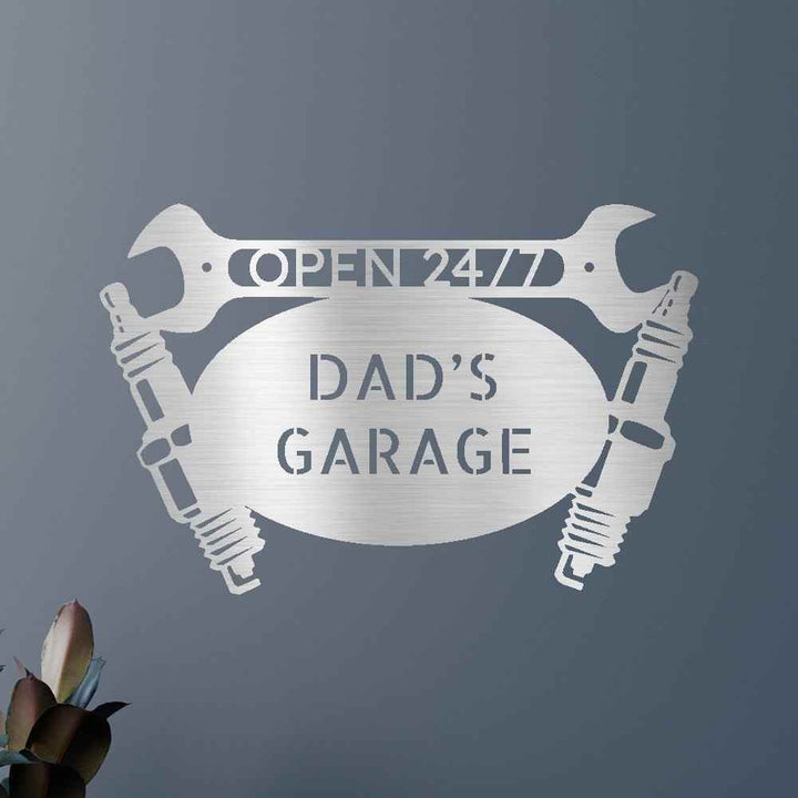 Car Dad's Garage Personalized Gifts - Custom Metal Sign - GiFTiFY