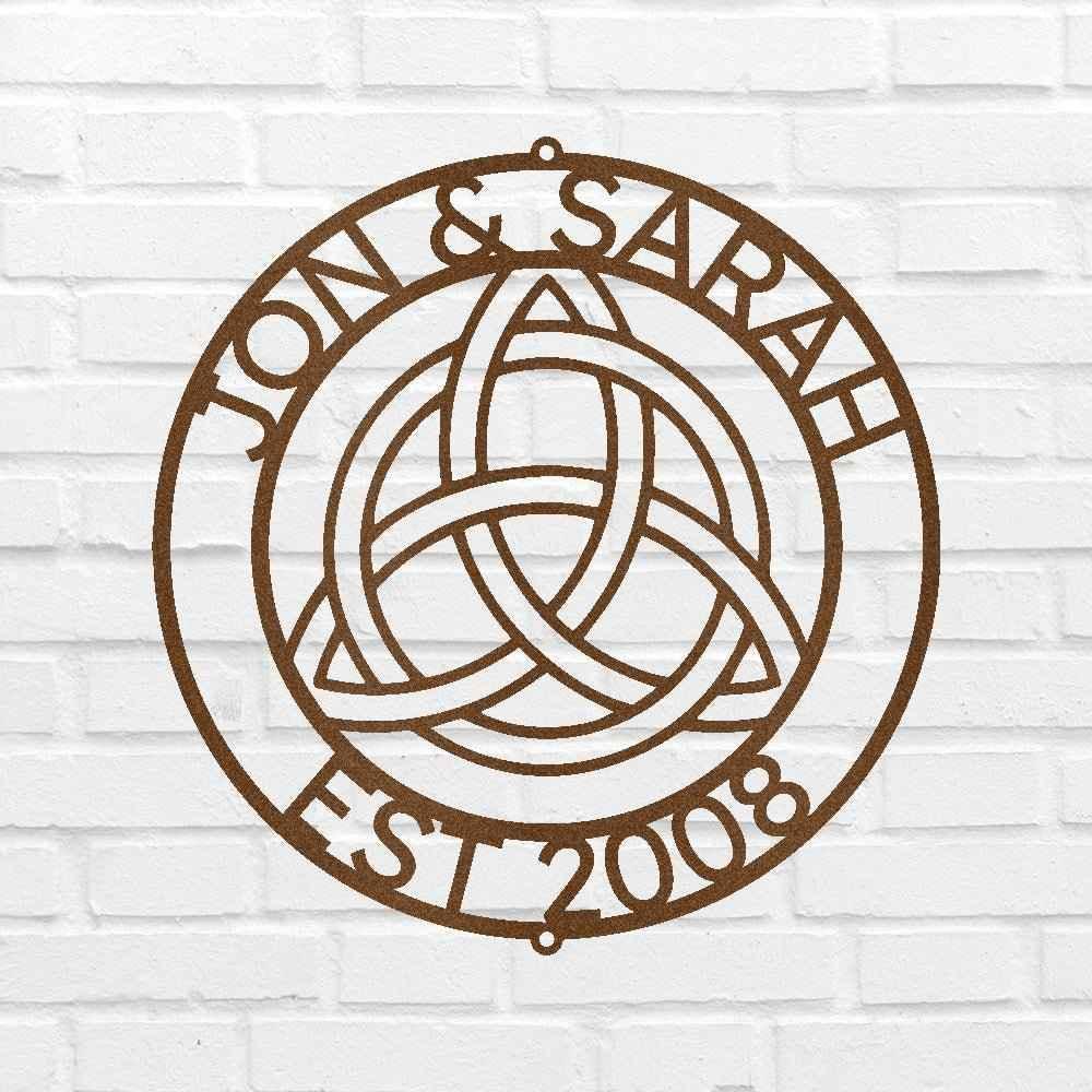 Celtic Knot Ring Personalized Gifts - Custom Metal Sign - GiFTiFY